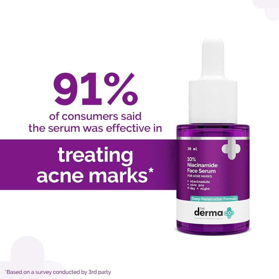 The Derma Co 10% Niacinamide Face Serum For Acne Marks &amp; Acne Prone Skin