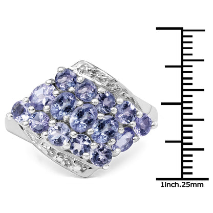 1.85 Carat Genuine Tanzanite .925 Sterling Silver Ring by Bids.com