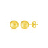 14K Yellow Gold Ball Earrings with Linear Texture by Bids.com