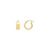 14k Yellow Gold Medium Square Tube Hoops Earrings by Bids.com