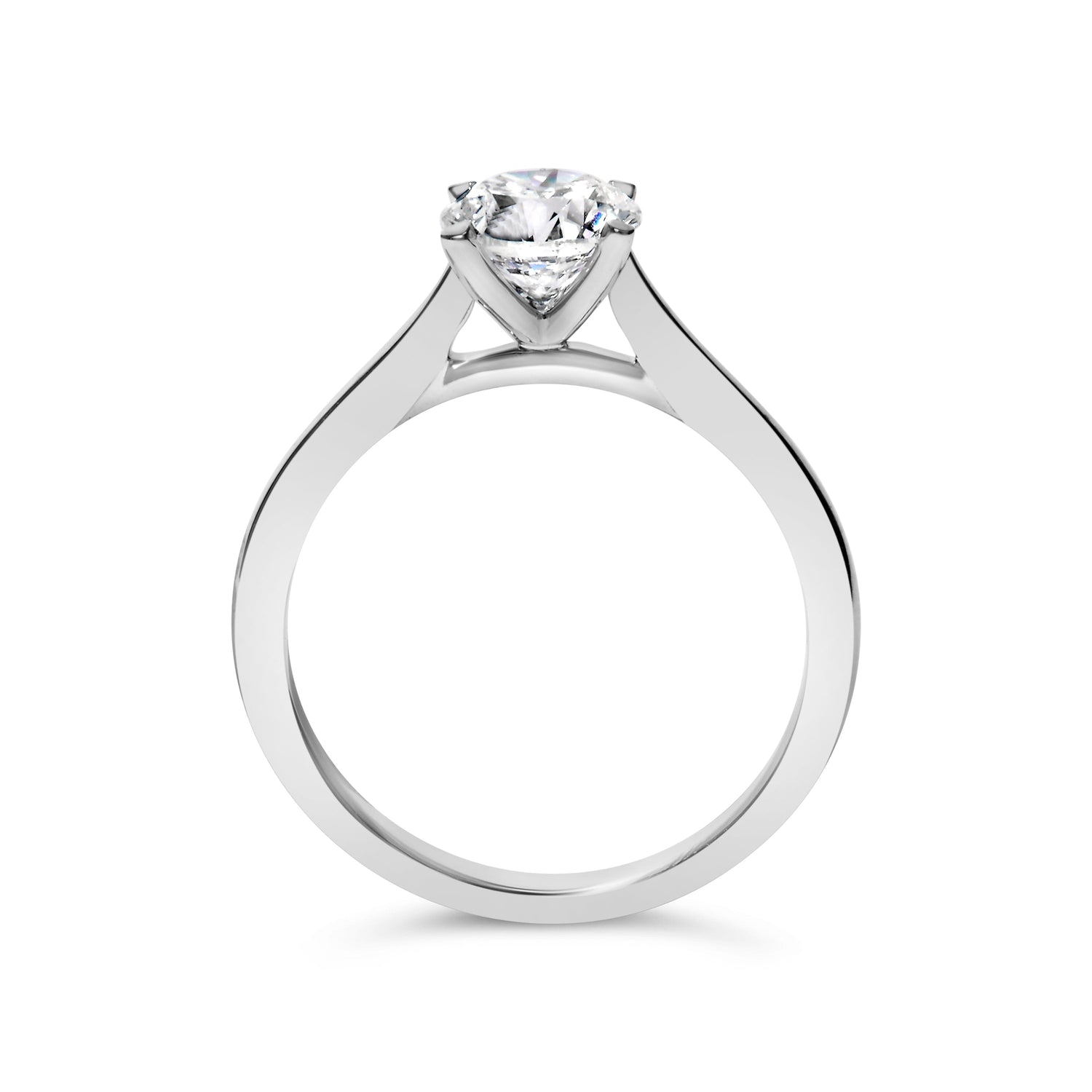 14K White Gold 1.0 Cttw Round Lab Grown Diamond Eagle Claw 4-Prong Set Solitaire Engagement Ring (F-G Color, VS2-SI1 Clarity) - Ring Size 7 by Bids.com
