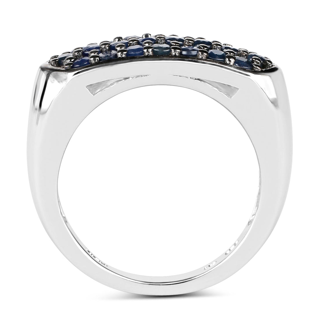 0.99 Carat Genuine Blue Sapphire .925 Sterling Silver Ring by Bids.com
