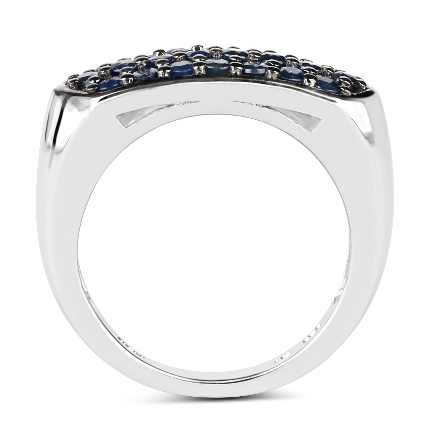 0.99 Carat Genuine Blue Sapphire .925 Sterling Silver Ring by Bids.com