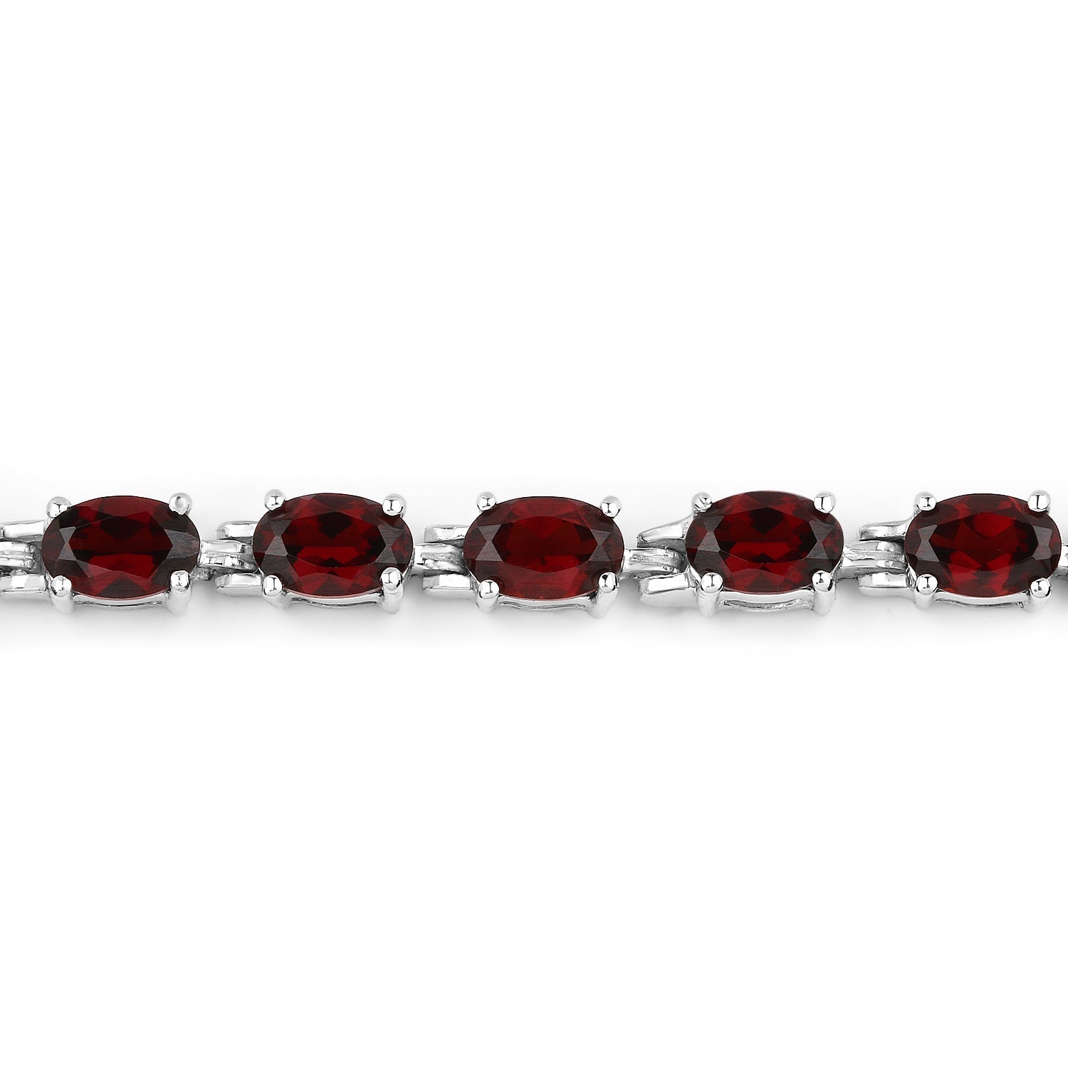 11.22 Carat Genuine Garnet .925 Sterling Silver Bracelet  DestGlow