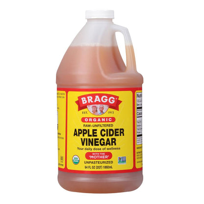 Bragg Organic Apple Cider Vinegar With the Mother– Raw, Unfiltered All Natural Ingredients (64 Fl Oz (Pack of 1)) by NutritionAdvice