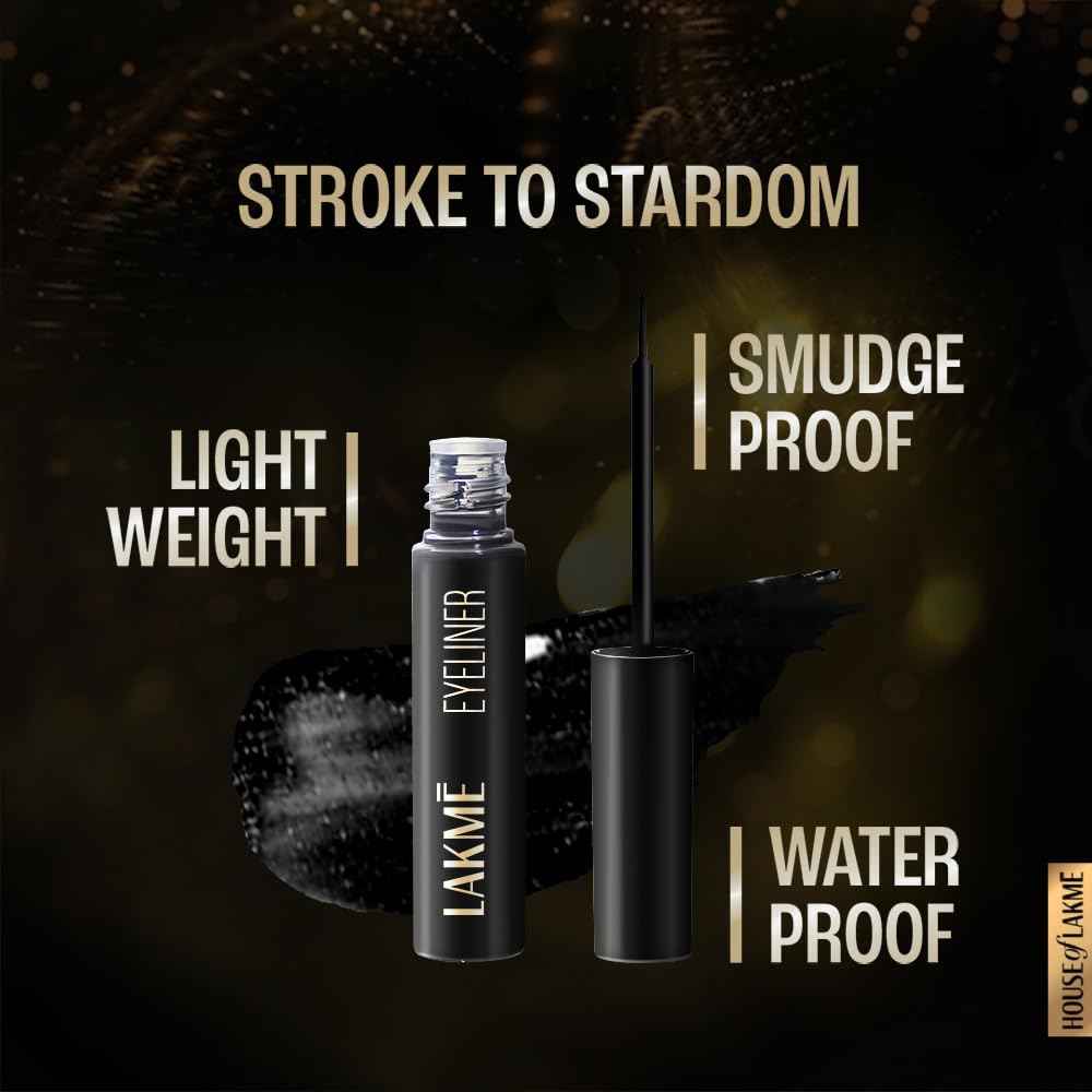 Lakme Absolute Shine Liquid Eye Liner, Black