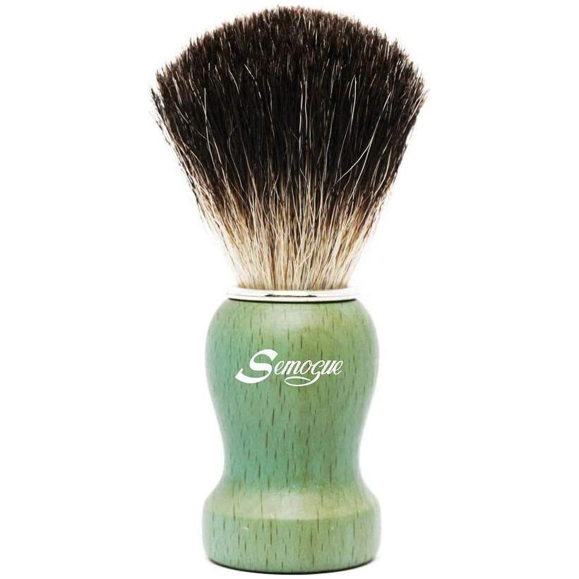 Semogue Pharos-c3 Pure Black Badger Shaving Brush - Ocean Green by Pasteur Pharmacy
