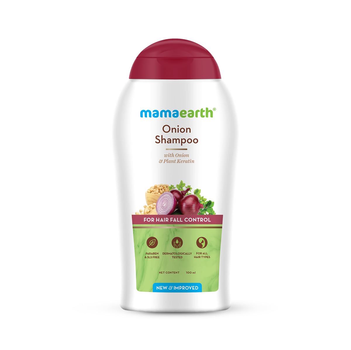 Mamaearth Onion Shampoo with Onion &amp; Plant Keratin For Hair Fall Control