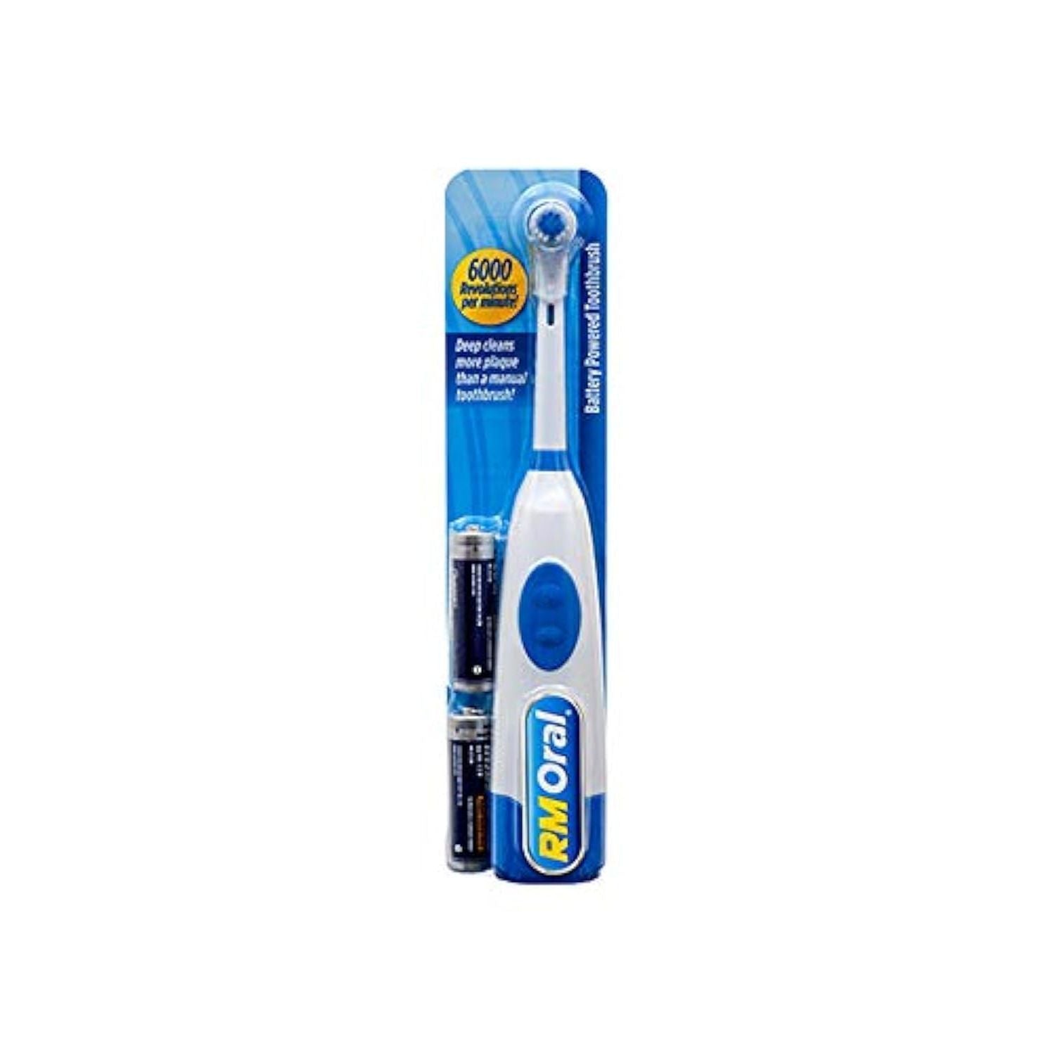 RM Oral REVCare Duo: Battery Powered Soft Bristle Toothbrush - Blue by Pasteur Pharmacy
