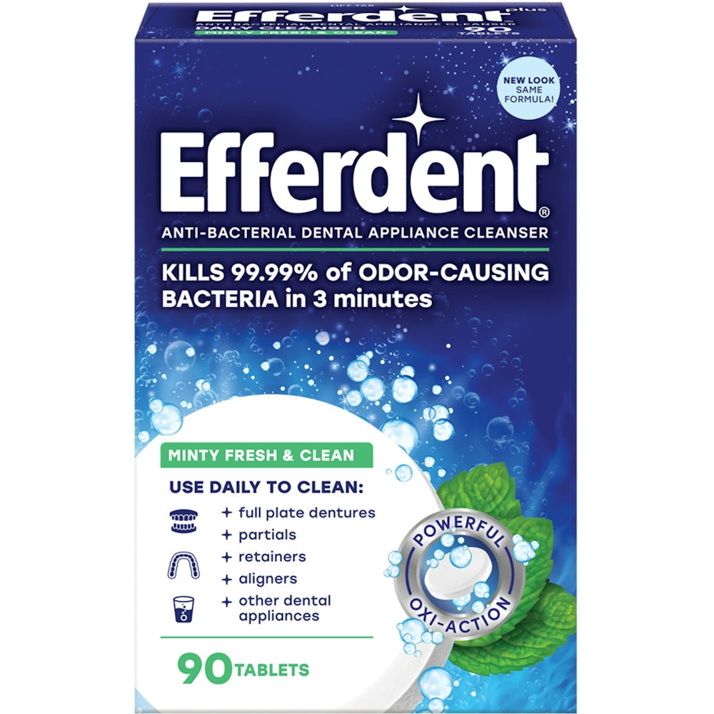 Efferdent Denture Cleanser, Anti-Bacterial, Plus Mint, Tablets, Value Pack by Pasteur Pharmacy