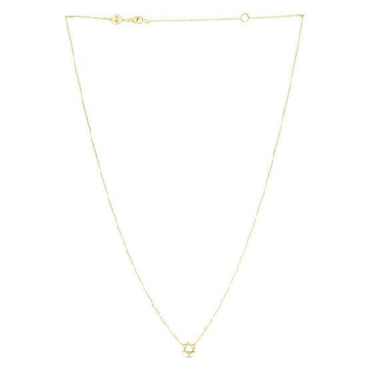 14k Yellow Gold Star of David Necklace by Bids.com