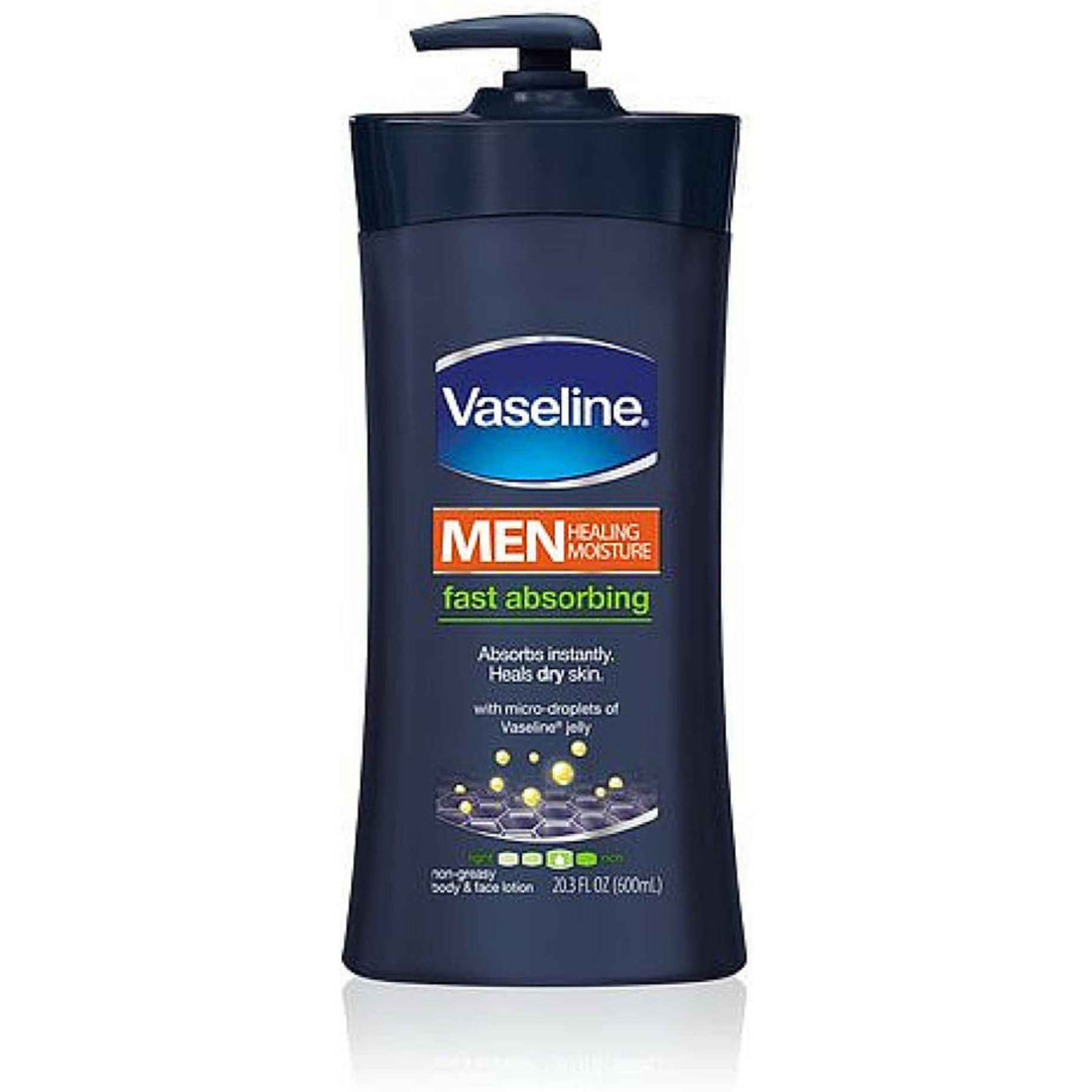 Vaseline Men Healing Moisture Fast Absorbing Body &amp; Face Lotion 20.3oz