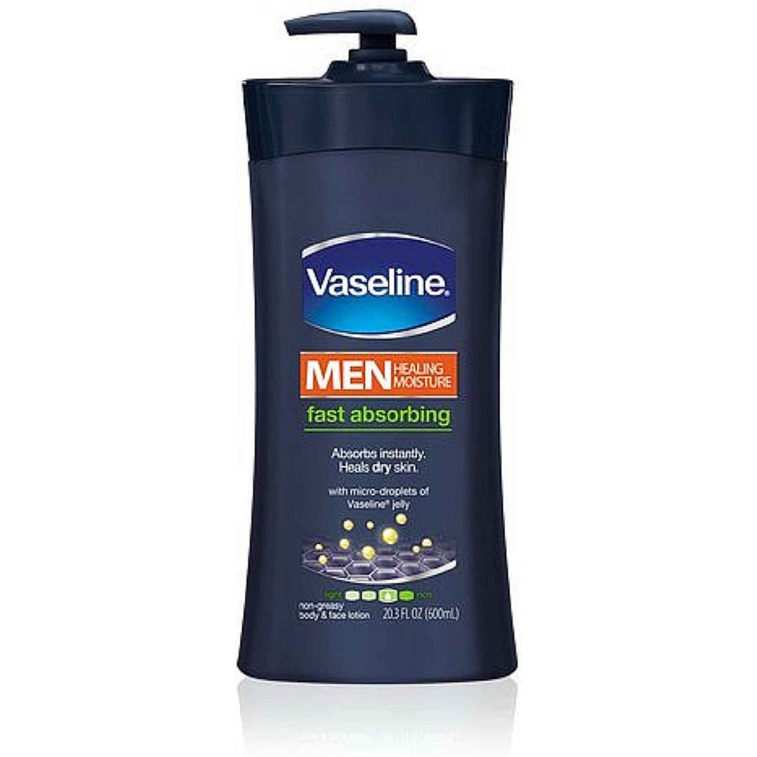 Vaseline Men Healing Moisture Fast Absorbing Body &amp; Face Lotion 20.3oz