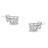 .925 Sterling Silver 1/2 Cttw Near Colorless Round Brilliant-Cut Diamond Miracle-Set Stud Earrings (H-I Color, I2-I3 Clarity) by Bids.com