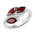 1.98 Carat Genuine Garnet and White Topaz .925 Sterling Silver Ring by Bids.com