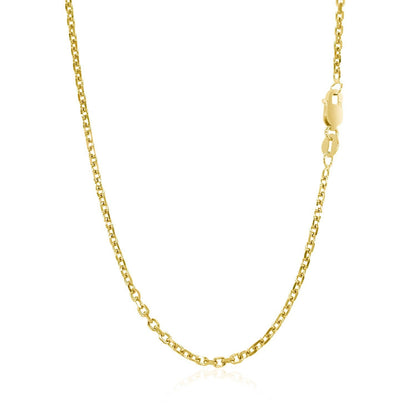 14k Yellow Gold Diamond Cut Cable Link Chain 1.8mm by Bids.com