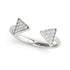 14k White Gold Diamond Arrowhead Open Ring (1/5 cttw) by Bids.com