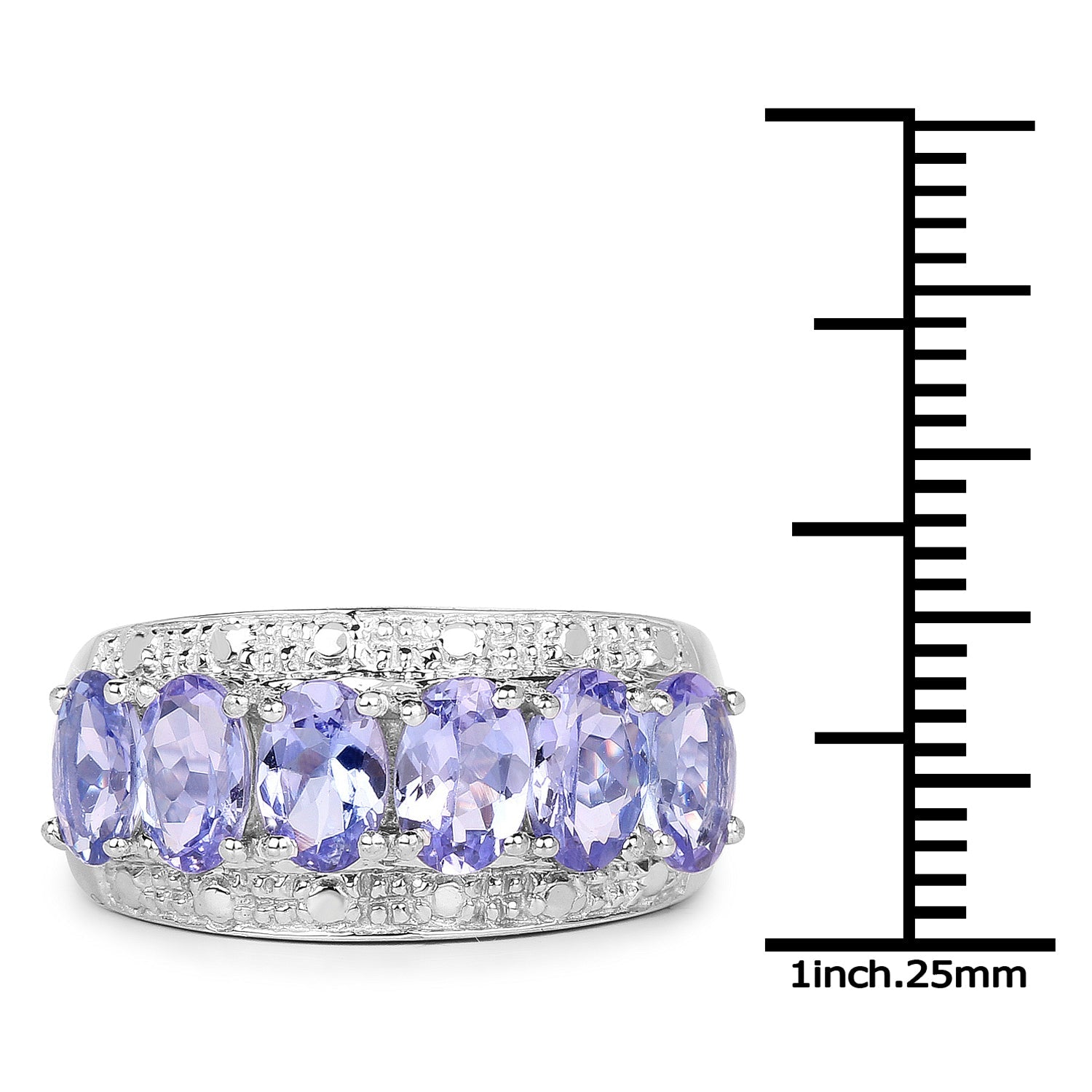 2.64 Carat Genuine Tanzanite .925 Sterling Silver Ring by Bids.com