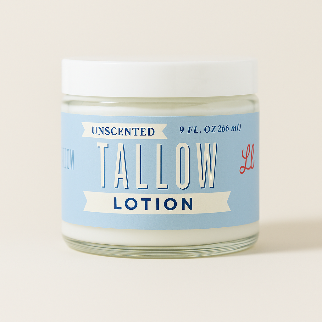 Unscented Tallow Lotion – Pure, Preservative-Free One Ingredient Moisturizer by Lady May Tallow by Lady May Tallow