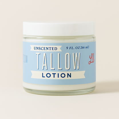 Unscented Tallow Lotion – Pure, Preservative-Free One Ingredient Moisturizer by Lady May Tallow by Lady May Tallow