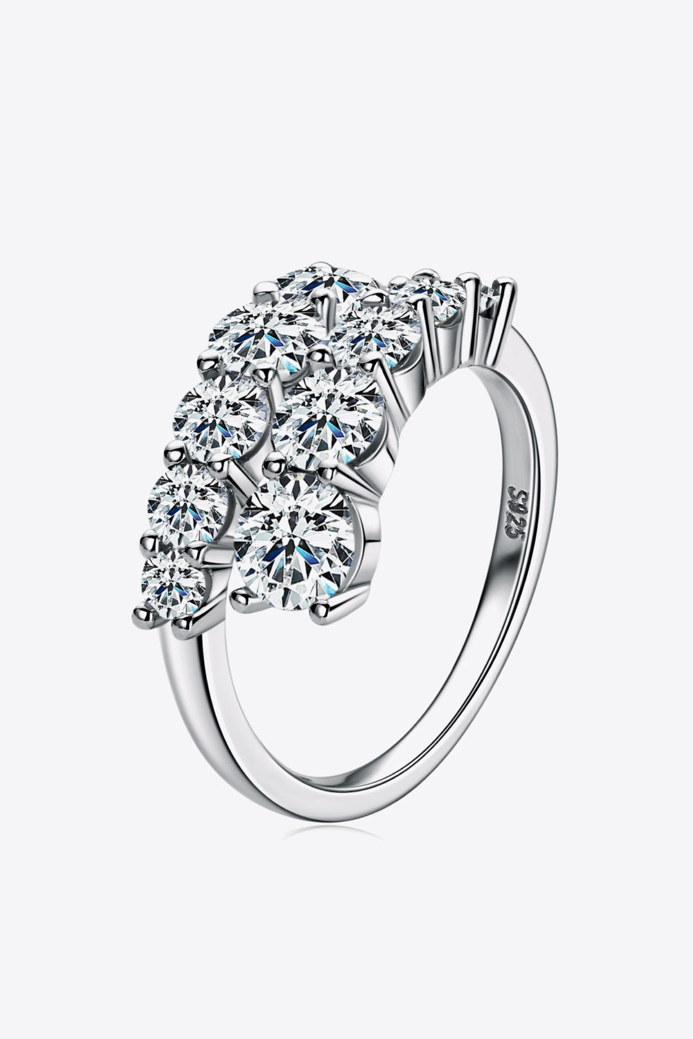 Multistone Sparkala™ Platinum or 18k Gold Over Pure Sterling Silver Ring by Sparkala