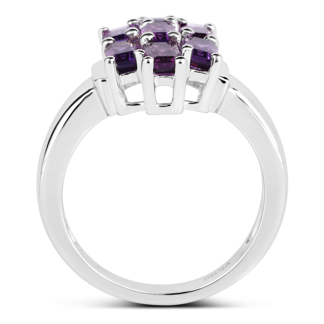 2.80 Carat Genuine Amethyst .925 Sterling Silver Ring by Bids.com
