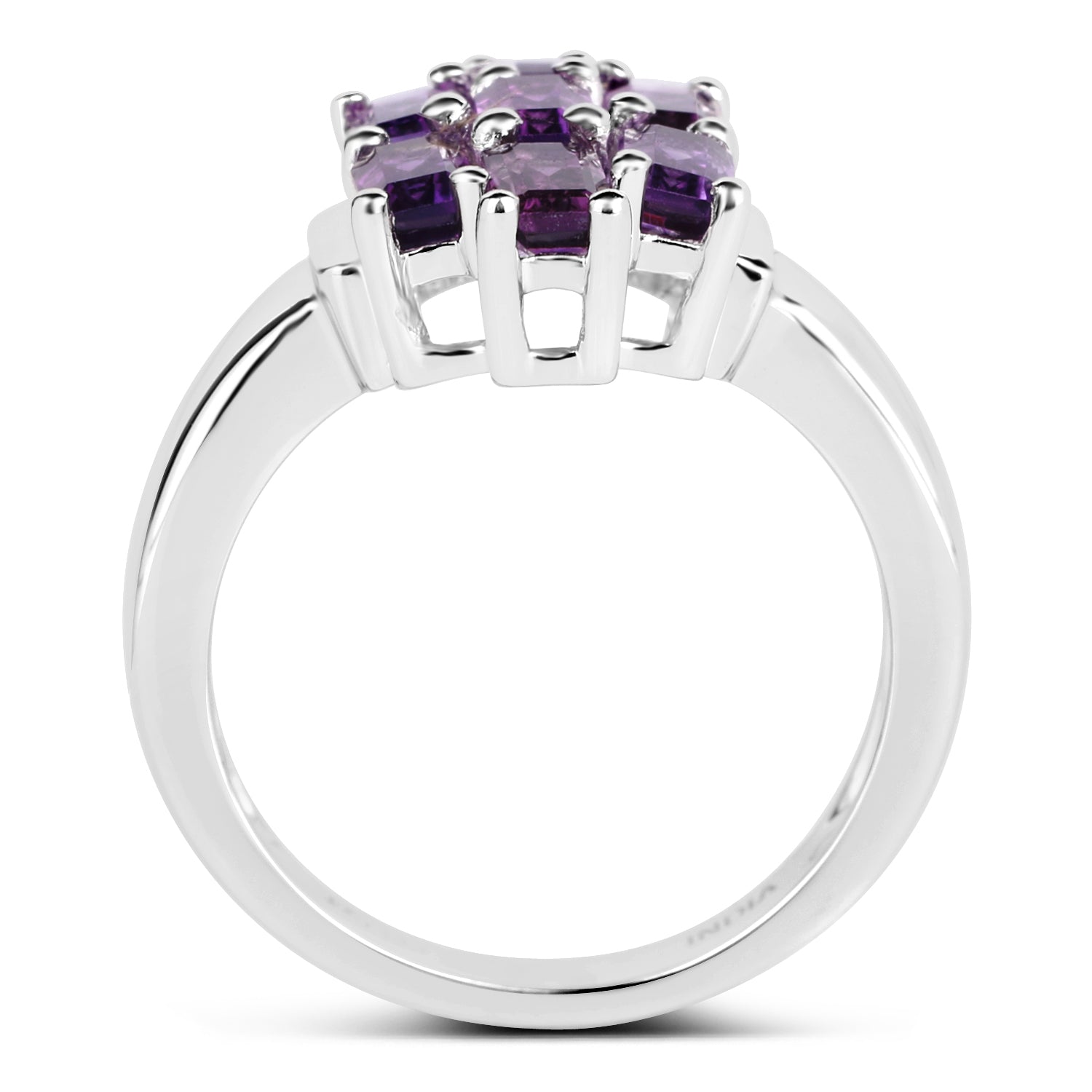 2.80 Carat Genuine Amethyst .925 Sterling Silver Ring by Bids.com
