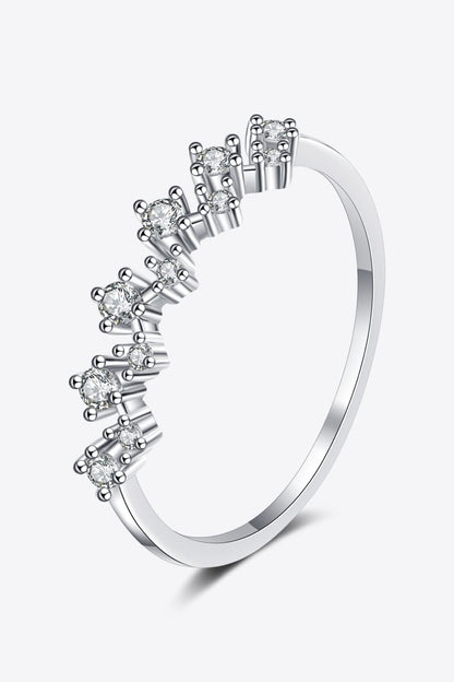 Sparkala™ Rhodium-Plated Half-Eternity Ring by Sparkala