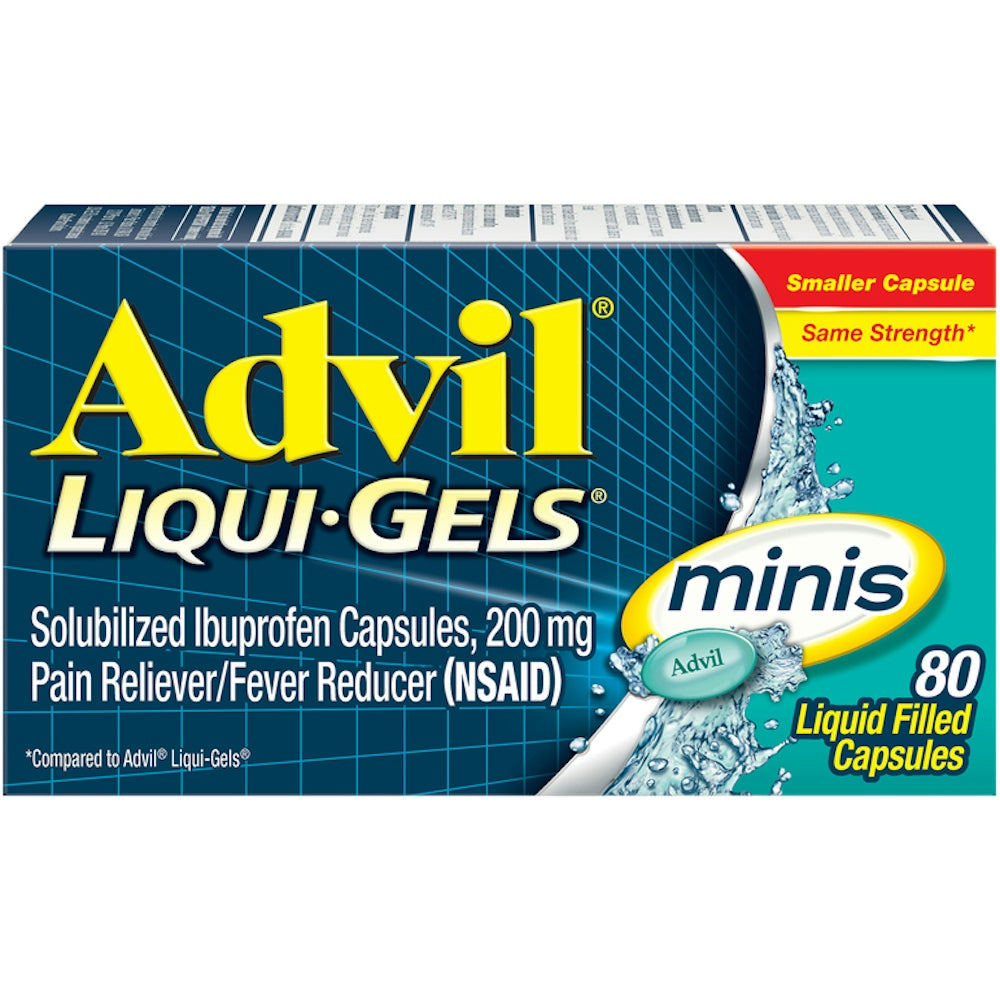 Advil Liqui-Gels Minis Pain And Fever Liquid Capsules, 200 Mg Ibuprofen - DestGlow