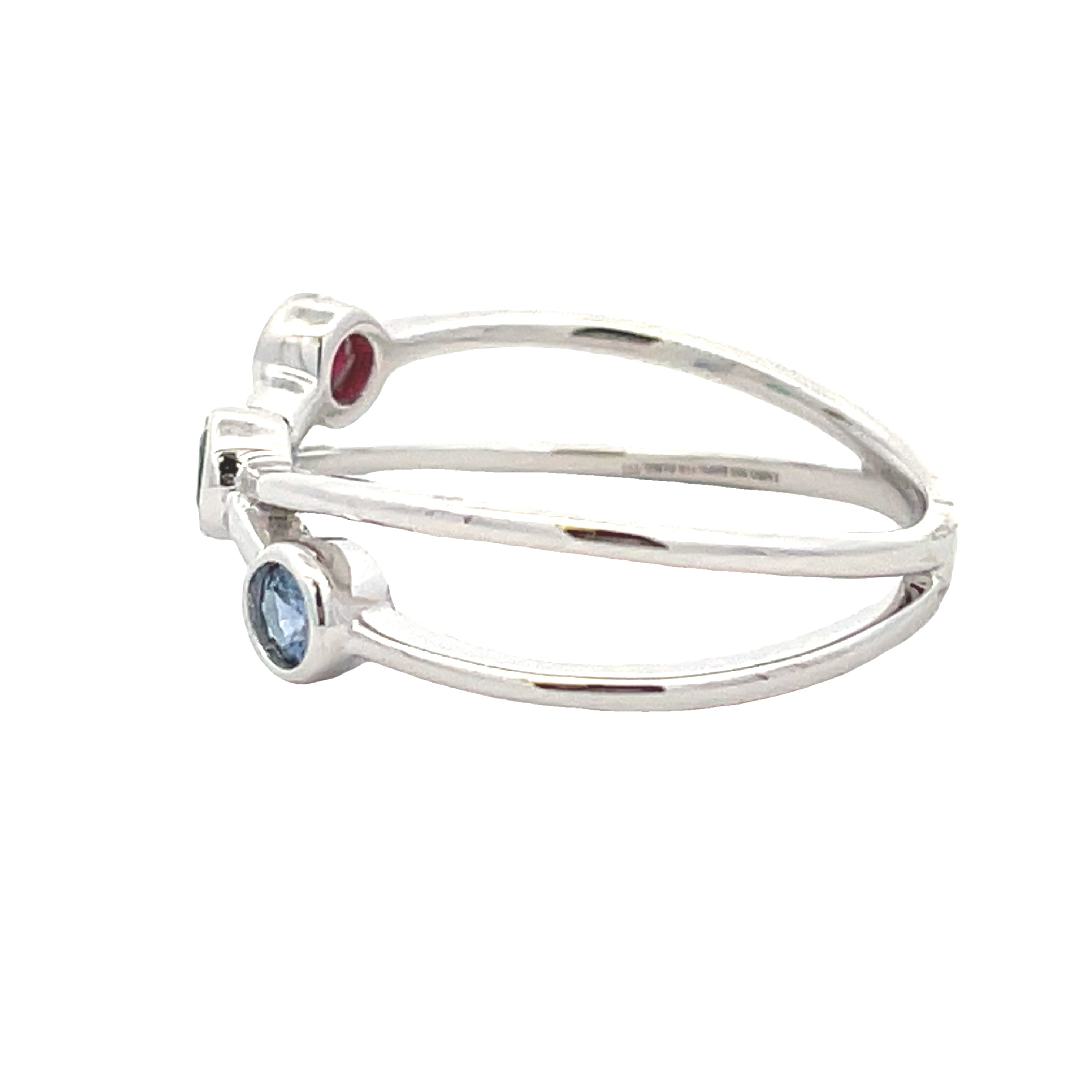 Genuine .31ct Sapphire Ruby Ring 14KT White Gold by Bids.com