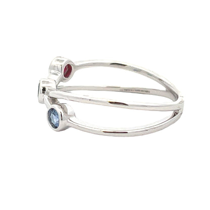 Genuine .31ct Sapphire Ruby Ring 14KT White Gold by Bids.com