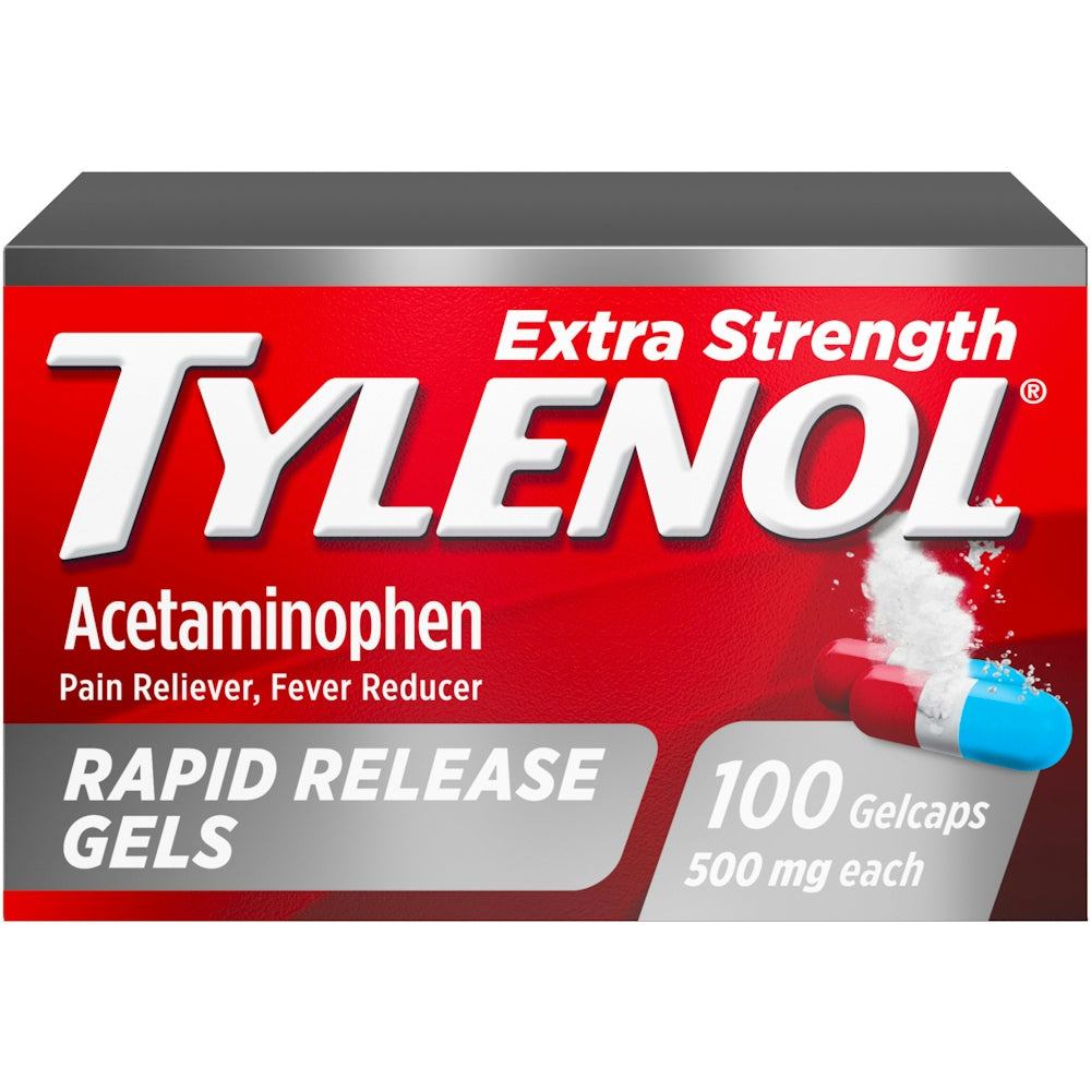 Tylenol Extra Strength Rapid Release Gels, 500mg Acetaminophen, 100 ct by Pasteur Pharmacy