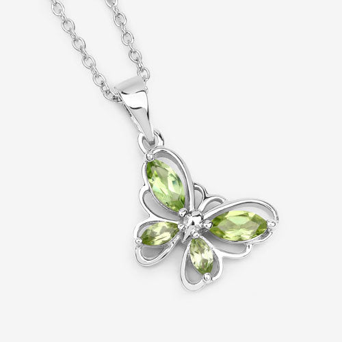 0.64 Carat Genuine Peridot .925 Sterling Silver Pendant by Bids.com