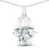 1.75 Carat Genuine Aquamarine .925 Sterling Silver Pendant  DestGlow