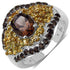 2.56 Carat Genuine Smoky Quartz & Citrine .925 Sterling Silver Ring by Bids.com