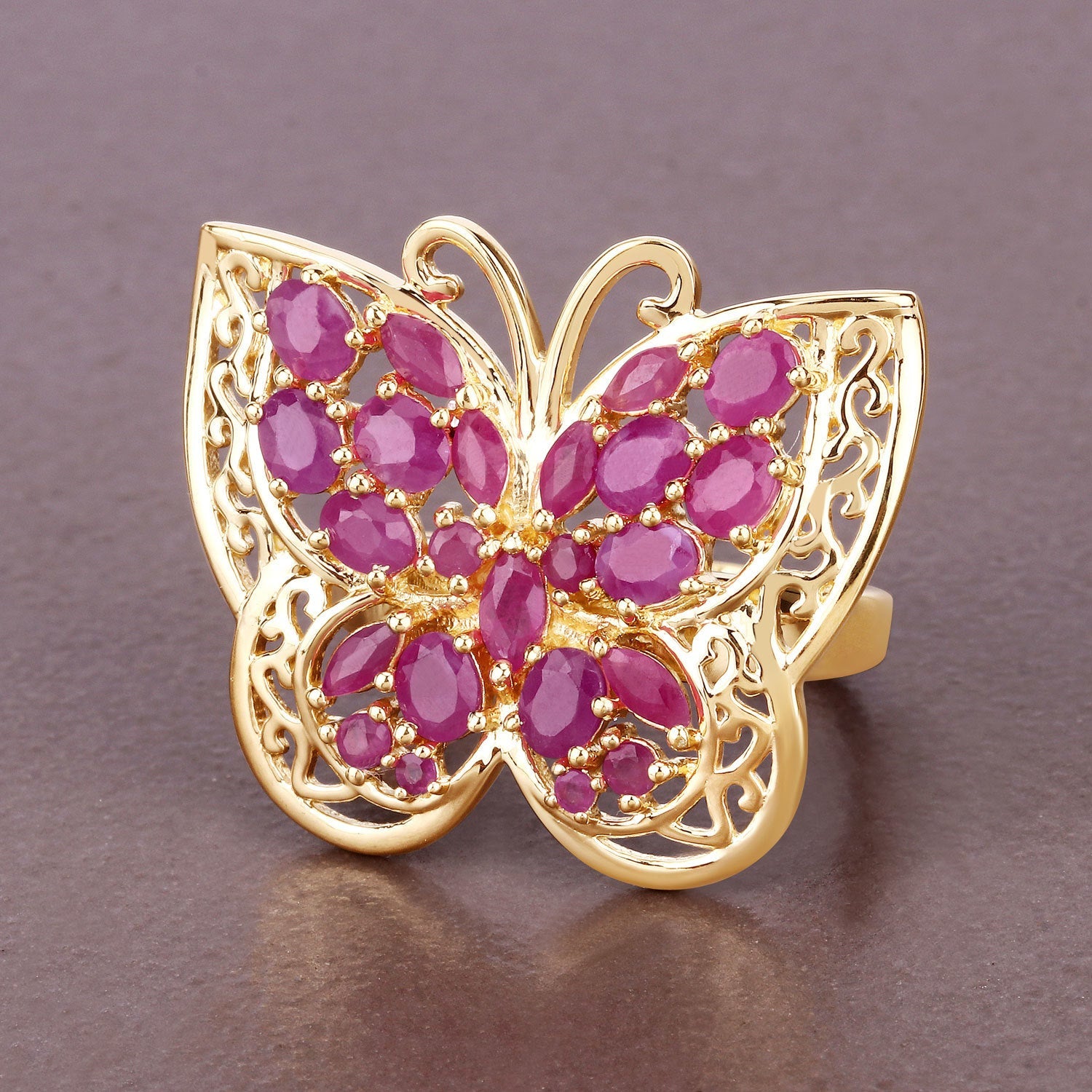 3.08 Carat Genuine Ruby .925 Sterling Silver Ring by Bids.com