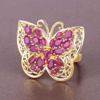 3.08 Carat Genuine Ruby .925 Sterling Silver Ring by Bids.com