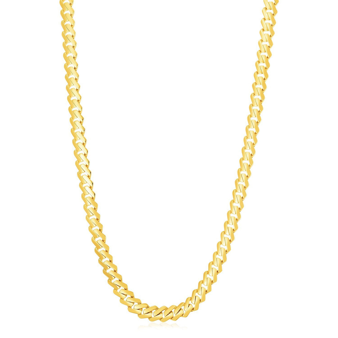 14k Yellow Gold High Polish Modern Lite Edge Chain (8.0mm) by Bids.com