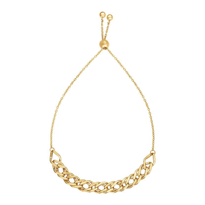 Adjustable Chain Bracelet in 14k Yellow Gold by Bids.com