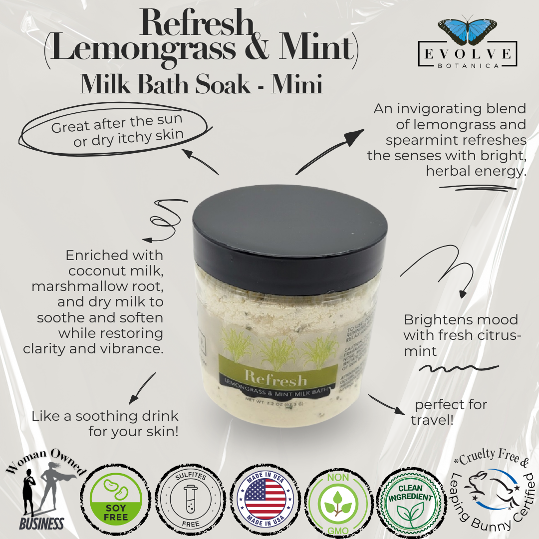 Milk Bath - Refresh (Lemongrass &amp; Mint) Mini