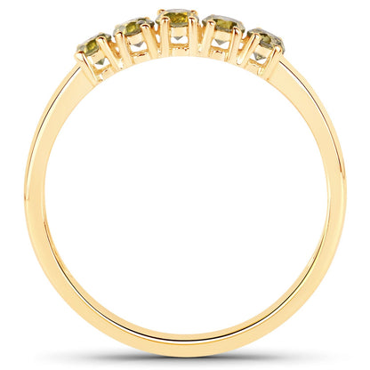 0.46 Carat Genuine Yellow Diamond 14K Yellow Gold Ring (I1-I2)  DestGlow