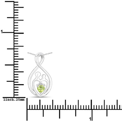 0.15 Carat Genuine Peridot .925 Sterling Silver Pendant by Bids.com