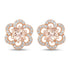 0.61 Carat Genuine Morganite and White Diamond 14K Rose Gold Earrings  DestGlow