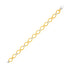 14k Two-Tone Gold Chain Bracelet with Textured Oval Links by Bids.com