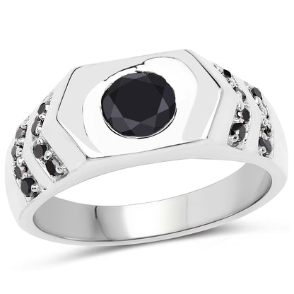 1.53 Carat Genuine Black Diamond .925 Sterling Silver Ring by Bids.com