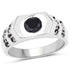 1.53 Carat Genuine Black Diamond .925 Sterling Silver Ring by Bids.com