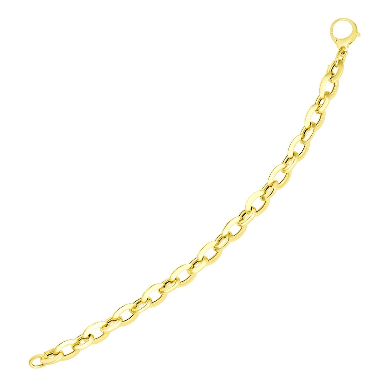 14k Yellow Gold Cable Chain Design Bracelet by Bids.com