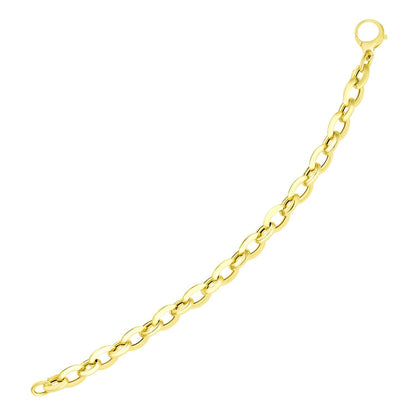 14k Yellow Gold Cable Chain Design Bracelet by Bids.com