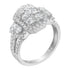 14K White Gold 2 1/4 Cttw Diamond Cocktail Cluster Ring (G-H Color, SI2-I1 Clarity) - Size 7 by Bids.com