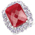 15.13 Carat Dyed Ruby & Tanzanite .925 Sterling Silver Ring by Bids.com